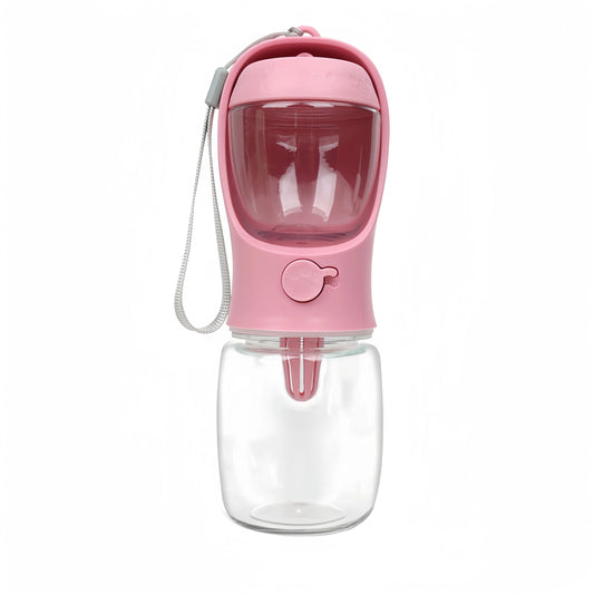 Portable handheld pet feeder/water bottle 